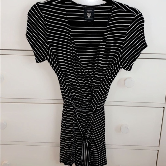 billabong Black And White Striped Romper - Picture 2 of 3